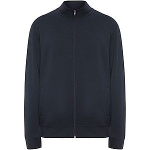 Unisex mikina na zip, ROLY ULAN, velikost S, námořní modrá