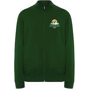 Unisex mikina na zip, ROLY ULAN, velikost S, tmavě zelená