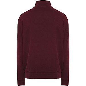 Unisex mikina na zip, ROLY ULAN, velikost S, vínová