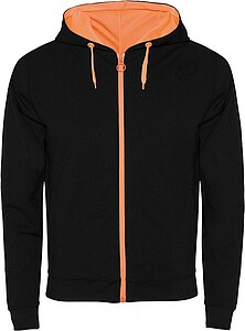 Unisex mikina ROLY FUJI, černá/oranžová, M