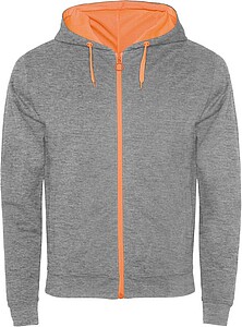 Unisex mikina ROLY FUJI, šedá melanž/oranžová, M