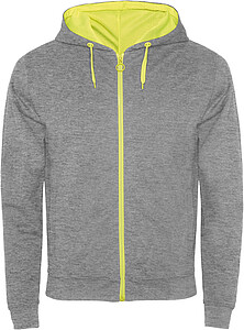 Unisex mikina ROLY FUJI, šedá melanž/žlutá, S
