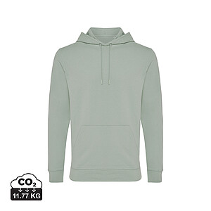 Unisex mikina s kapucí Iqoniq Jasper, jemná zelená, velikost XXS