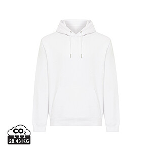Unisex mikina s kapucí Iqoniq Joshua, velikost 4XL, bílá - potisk mikin