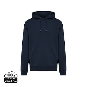 Unisex mikina s kapucí Iqoniq Joshua, velikost 4XL, námořní modrá