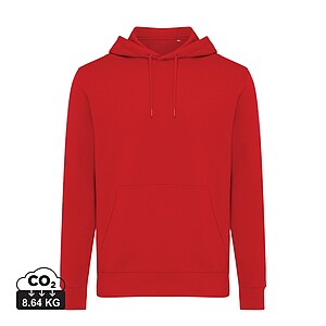 Unisex mikina s kapucí Iqoniq Rila, velikost XS, červená