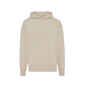Unisex mikina s kapucí Iqoniq Yoho z recyklované bavlny, tmavě béžová, XL