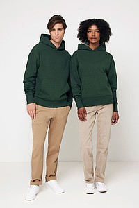 Unisex mikina s kapucí Iqoniq Yoho z recyklované bavlny, zelená, XXXL