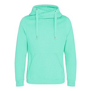 Unisex mikina s kapucí JUST HOODS, mátová, velikost XXL