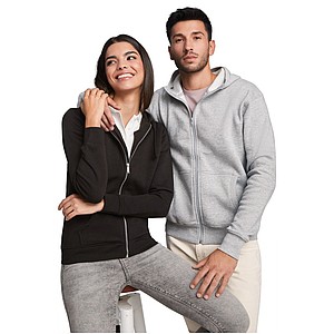 Unisex mikina s kapucí,ROLY MONTBLANC, světle šedý melír, vel. L