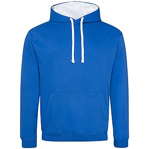 Unisex mikina s kapucí VARSITY HOODIE, jemně modrá/bílá, velikost XL