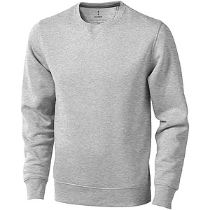 Unisex mikina s kulatým výstřihem Elevate Arora, velikost XS, šedý melír