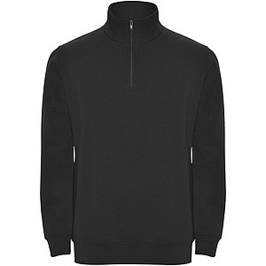 Unisex mikina se čtvrtkovým zipem, ROLY ANETO, černá, vel. S