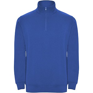 Unisex mikina se čtvrtkovým zipem, ROLY ANETO, královská modrá, vel. S