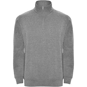 Unisex mikina se čtvrtkovým zipem, ROLY ANETO, šedá, vel. S