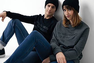 Unisex nebarvená mikina Iqoniq Denali z recyklované bavlny, černá, L