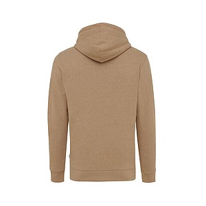 Unisex nebarvená mikina s kapucí Iqoniq Torres z recyklované bavlny, hnědá, XXS