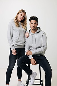 Unisex nebarvená mikina s kapucí Iqoniq Torres z recyklované bavlny, šedá, XXS