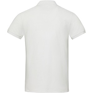 Unisex polokošile s krátkým rukávem z recyklované bavlny i polyesteru, ELEVATE EMERALD, bílá, vel. L