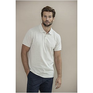Unisex polokošile s krátkým rukávem z recyklované bavlny i polyesteru, ELEVATE EMERALD, bílá, vel. L