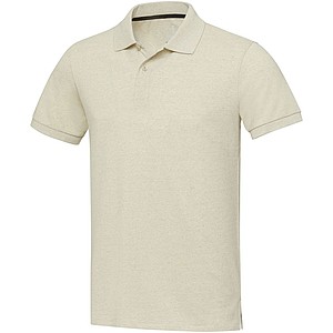 Unisex polokošile s krátkým rukávem z recyklované bavlny i polyesteru, ELEVATE EMERALD, krémová, vel. XXS