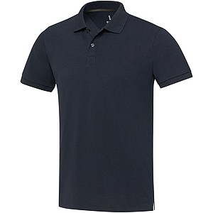 Unisex polokošile s krátkým rukávem z recyklované bavlny i polyesteru, ELEVATE EMERALD, navy, vel. L - reklamní polokošile