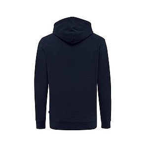 Unisex recyklovaná mikina Iqoniq s kapucí, námořní modrá, XXS