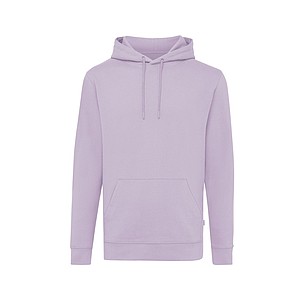 Unisex recyklovaná mikina Iqoniq s kapucí, světle fialová, M