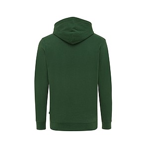 Unisex recyklovaná mikina Iqoniq s kapucí, tmavě zelená, XXS