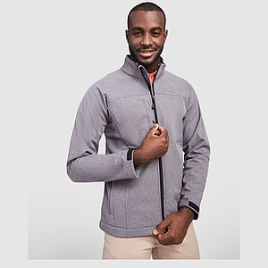 Unisex softshellová bunda, ROLY RUDOLPH, tmavě šedý melír, vel. S