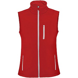 Unisex softshellová vesta, ROLY NEVADA, červená, vel. S - reklamní předměty