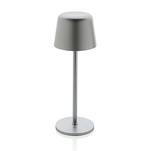USB dobíjecí stolní lampa z RCS recyklovaného plastu, stříbrná