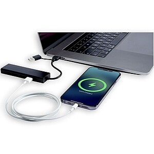 USB hub z recyklovaného hliníku