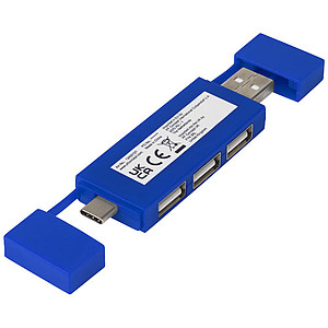 USB rozbočovač, modrý