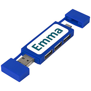 USB rozbočovač, modrý