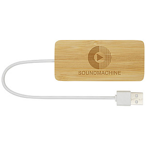 USB rozbočovač s bambusovým krytem