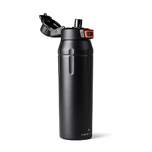 Uzamykatelná sportovní termoska Nordic Drift z RCS 750 ml, černá