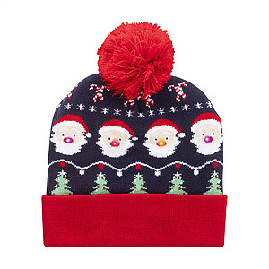 Vánoční LED zimní čepice, Santa Claus, vícebarevná