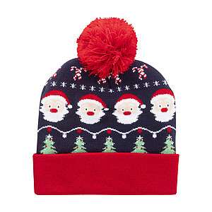 Vánoční LED zimní čepice, Santa Claus, vícebarevná