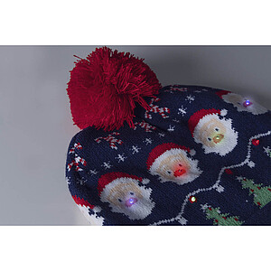 Vánoční LED zimní čepice, Santa Claus, vícebarevná