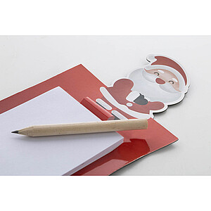 Vánoční magnetický zápisník, Santa Claus, červená
