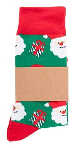 Vánoční ponožky, červená/zelená, Santa, vel. 38-42
