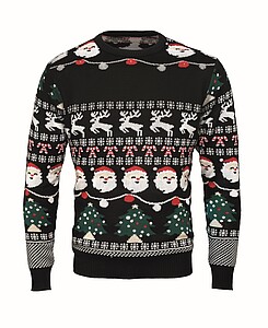 Vánoční svetr s LED, L/XL, černá