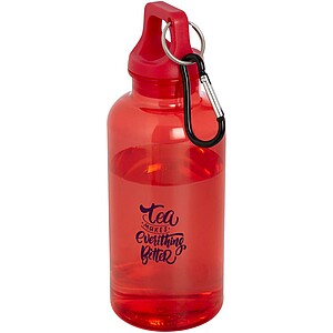 VASEALA Láhev z RPET s karabinou, 400ml, červená