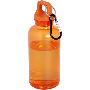 VASEALA Láhev z RPET s karabinou, 400ml, oranžová - ekologické reklamní předměty