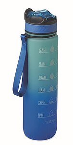 VAYANA Sportovní láhev na pití z recyklovaného plastu, 1000 ml, tyrkysová/královská modrá - ekologické reklamní předměty