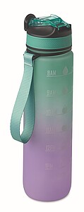 VAYANA Sportovní láhev na pití z RPET, 1000 ml, tyrkysová/fialová - ekologické reklamní předměty
