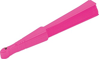 Vějíř z plastu a polyesteru, růžová