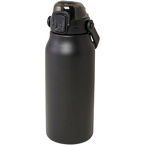 Velká láhev na pití, 1,6 l, z recyklované nerezové oceli, černá
