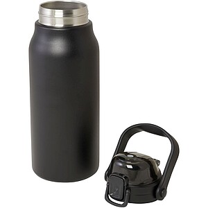 Velká láhev na pití, 1,6 l, z recyklované nerezové oceli, černá